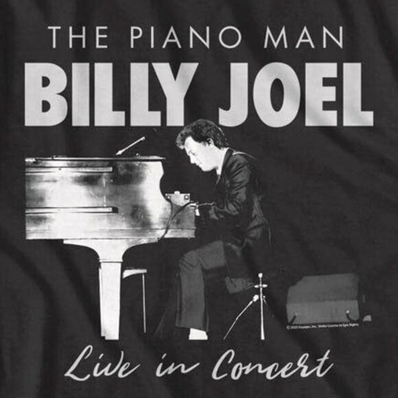Billy Joel Piano Concert Graphic T-Shirt Live Music Pop Rock Tour Merch Tee 134 - Picture 2 of 5